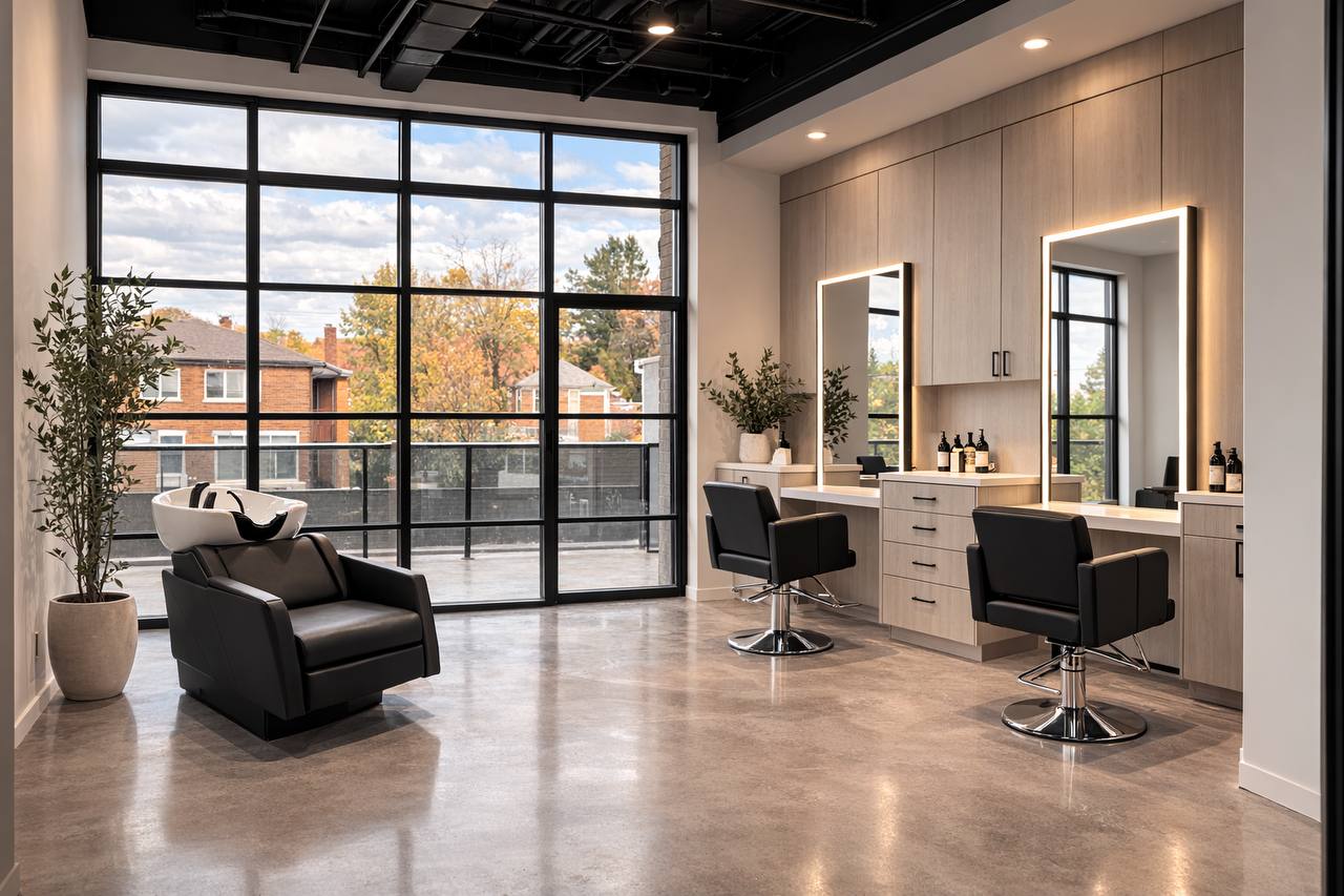 Private salon suite interior